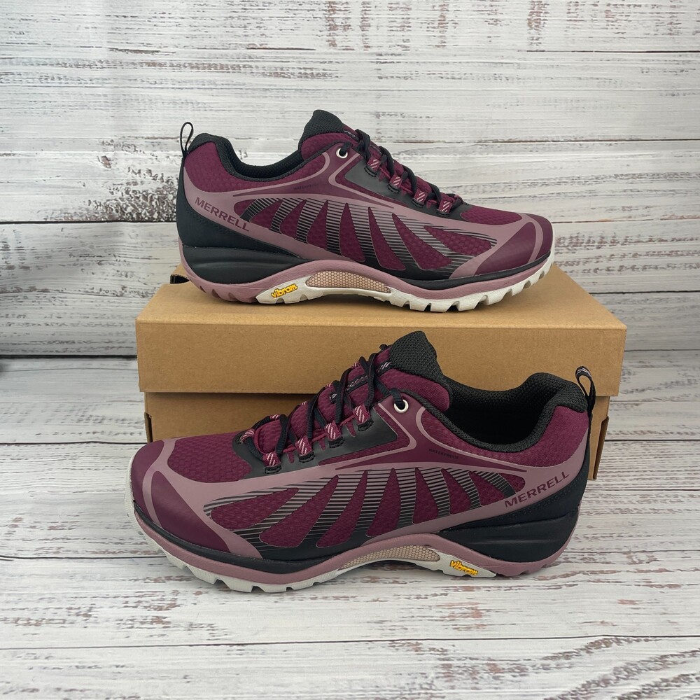 Merrell Siren Edge 3 WP Womens US 10 W Wide Hiking Shoes Black Crimson